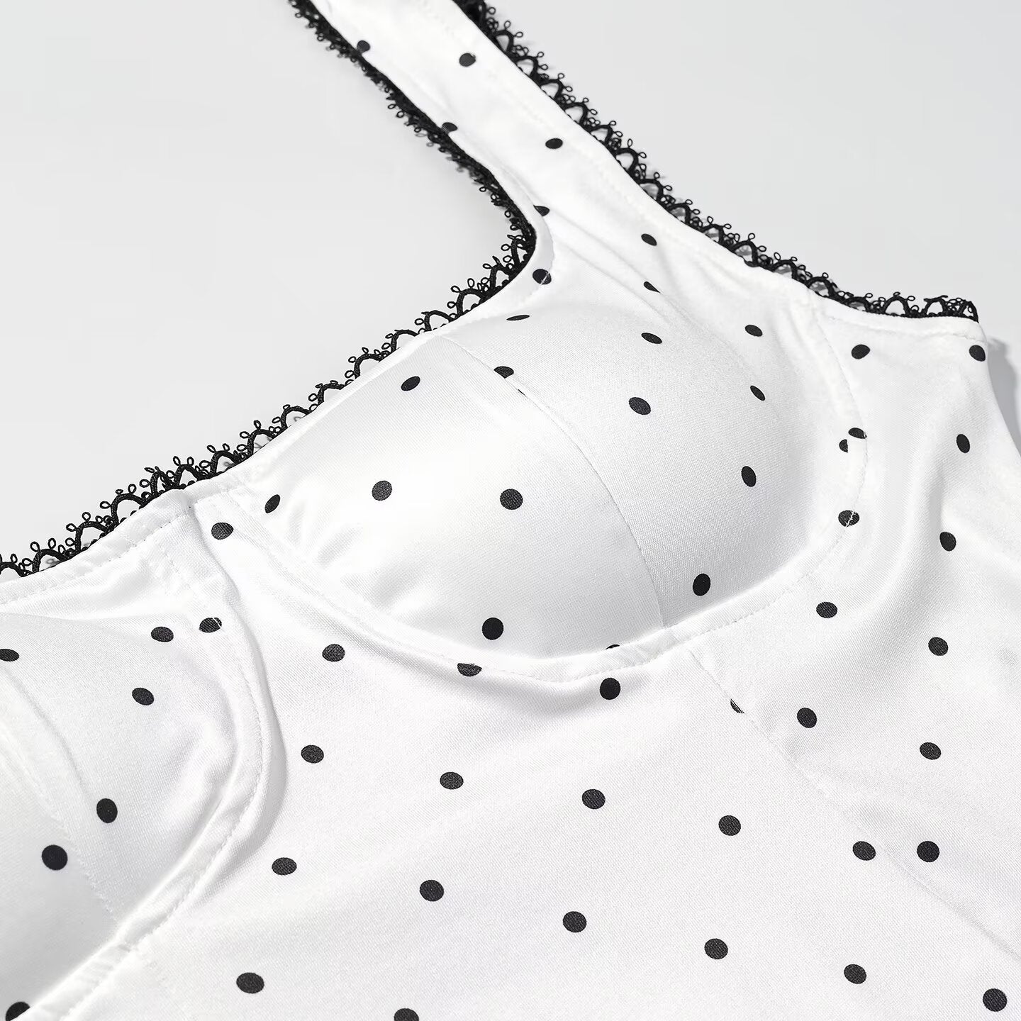 Women Clothing Gentle SL Stylish Simple Polka Dot Lace