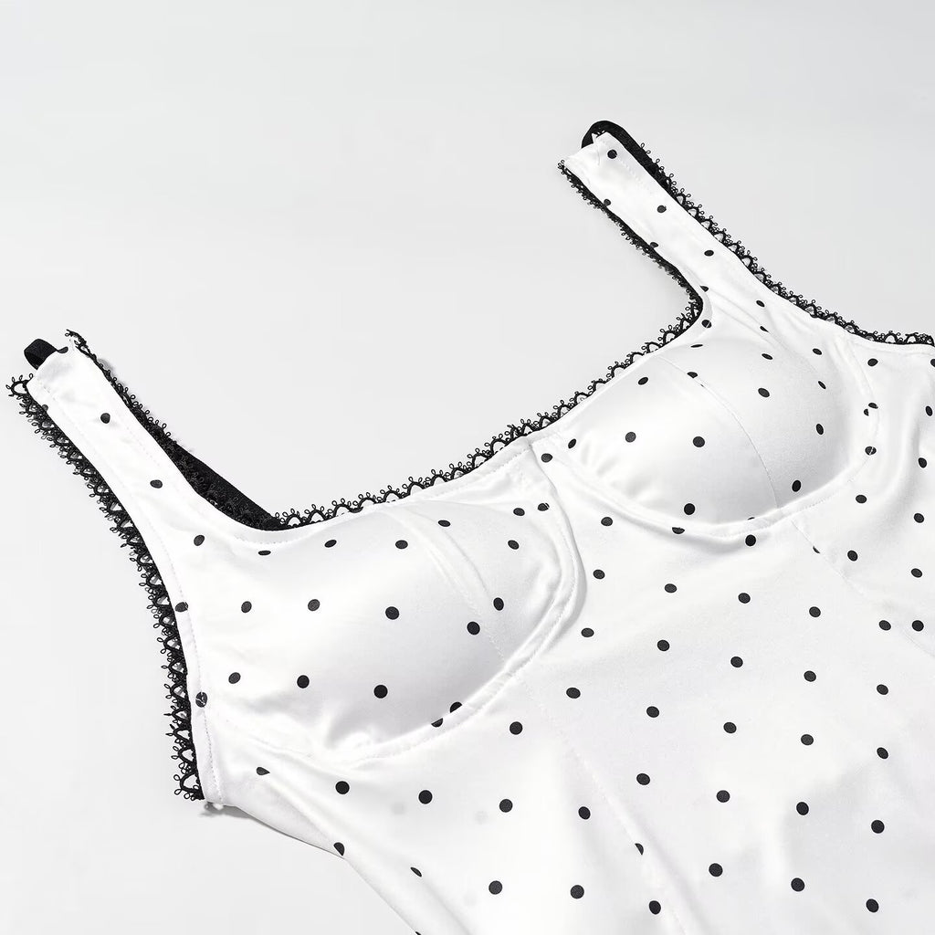 Women Clothing Gentle SL Stylish Simple Polka Dot Lace