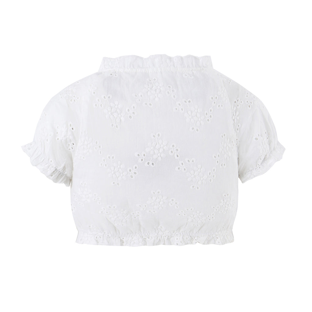 Women Clothing Ruffled Top Layered Scallop Shaped EW