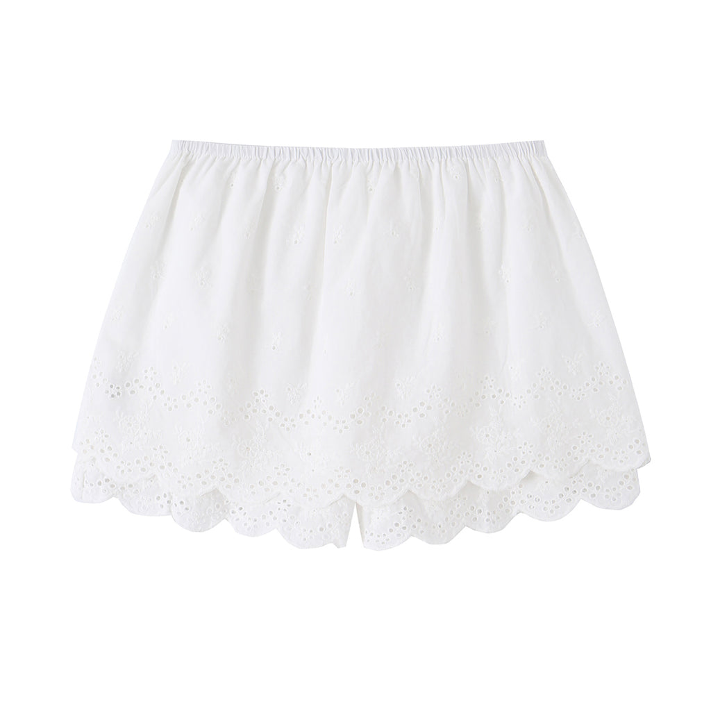Women Clothing Ruffled Top Layered Scallop Shaped EW
