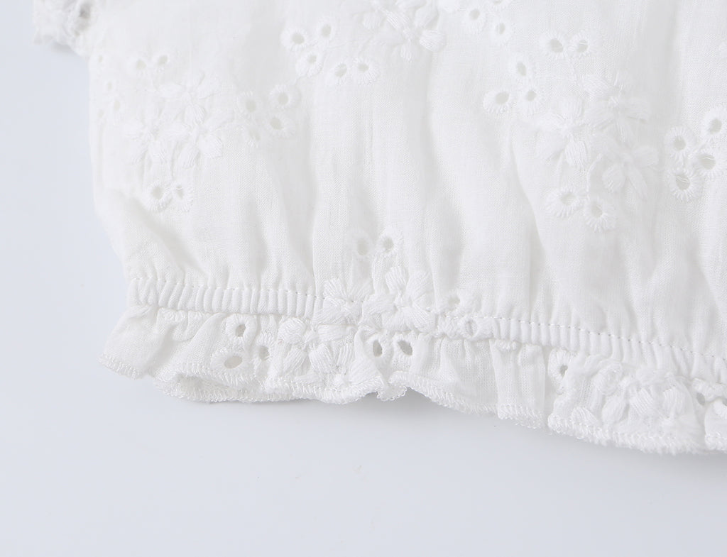 Women Clothing Ruffled Top Layered Scallop Shaped EW
