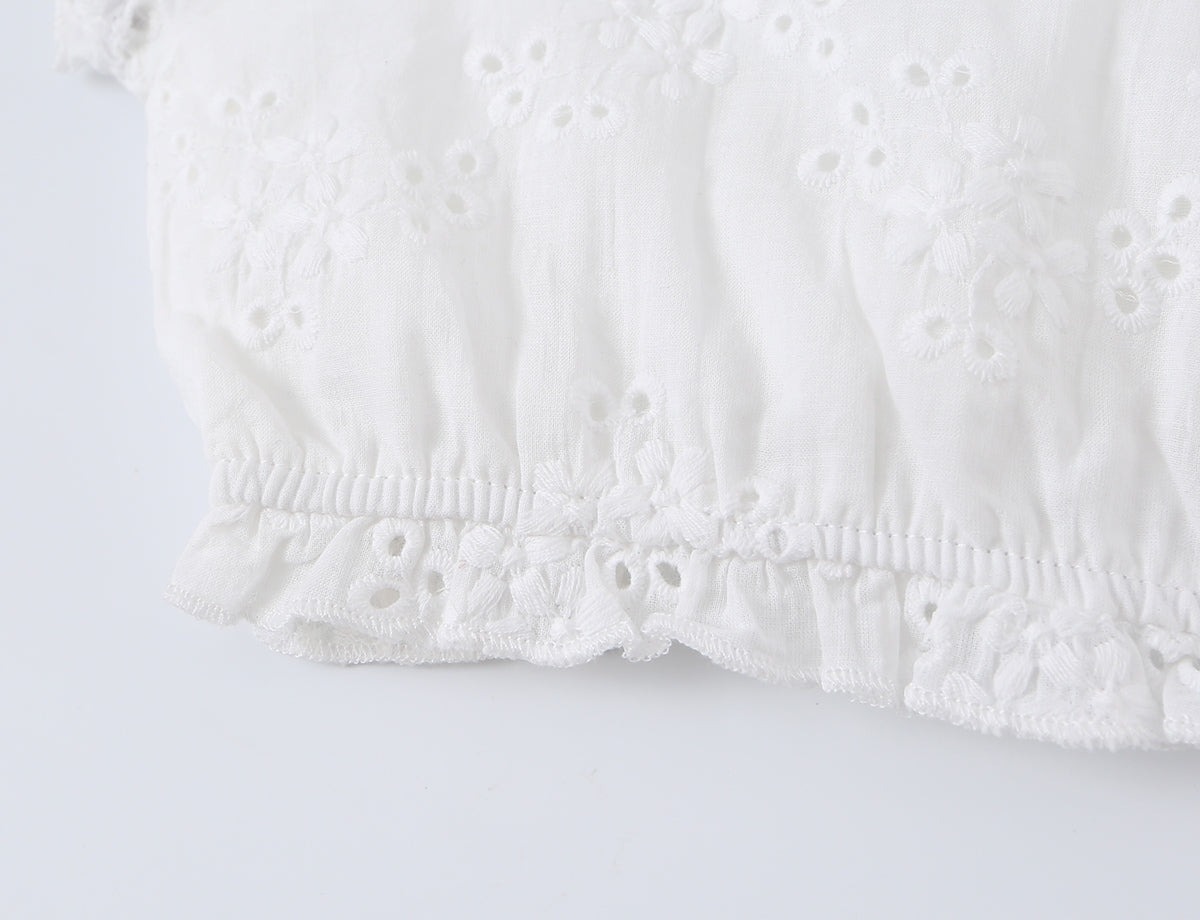 Women Clothing Ruffled Top Layered Scallop Shaped EW