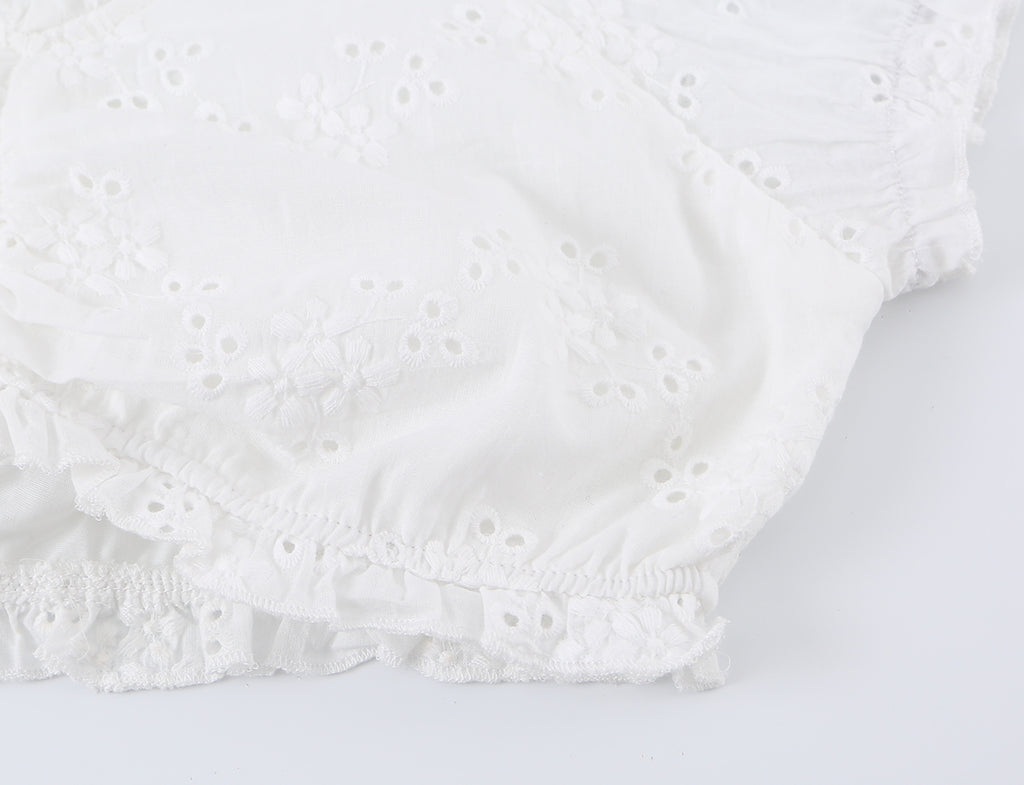 Women Clothing Ruffled Top Layered Scallop Shaped EW