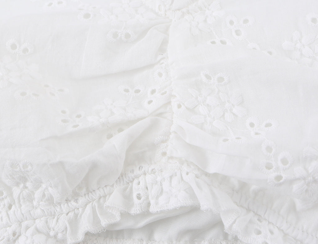 Women Clothing Ruffled Top Layered Scallop Shaped EW