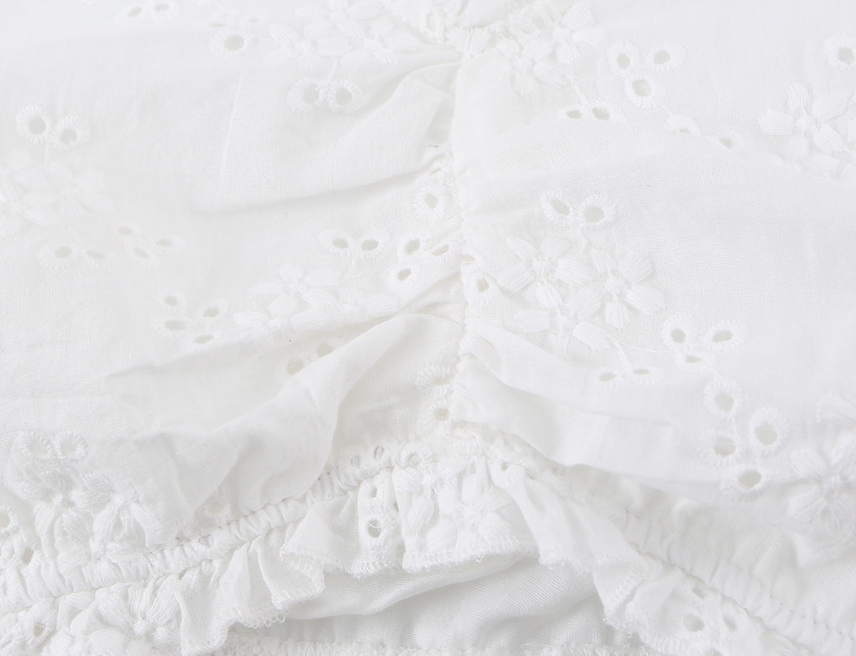 Women Clothing Ruffled Top Layered Scallop Shaped EW