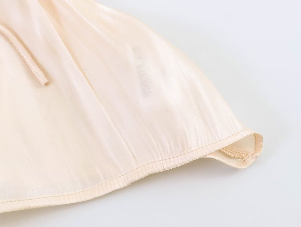 Light Thin Loose All Match Satin Collared Metal with Belt