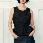 Women Clothing Elegant Lunch Break Fringe Short Hem Top