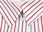 Women Clothing Summer French Irregular Asym Loose Striped
