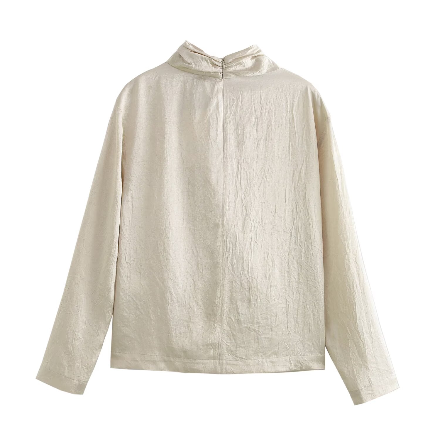 Women Clothing Summer Silk Texture Shirt Silk Satin