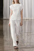 Women Clothing Summer Casual Pleated Top Small Pleated