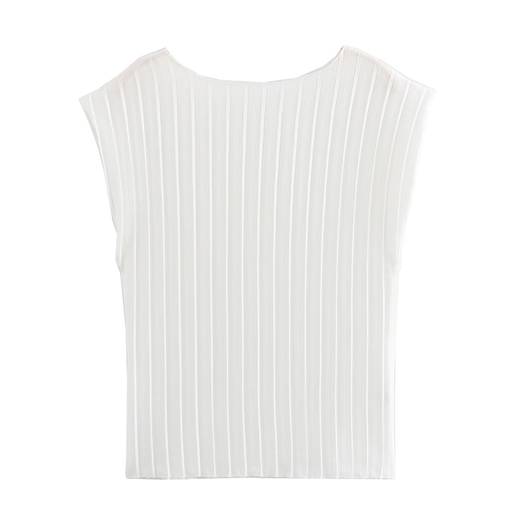 Women Clothing Summer Casual Pleated Top Small Pleated