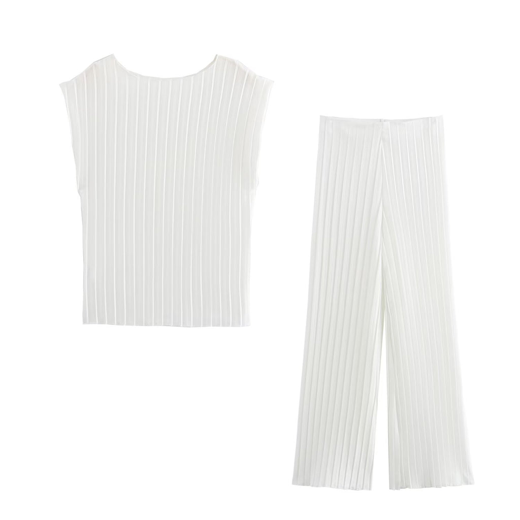 Women Clothing Summer Casual Pleated Top Small Pleated