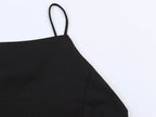 Waist Controlled Hanging Collar Backless Top