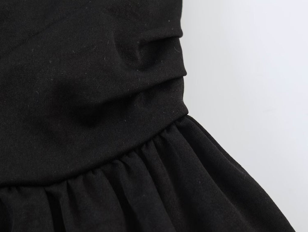 Waist Controlled Hanging Collar Backless Top