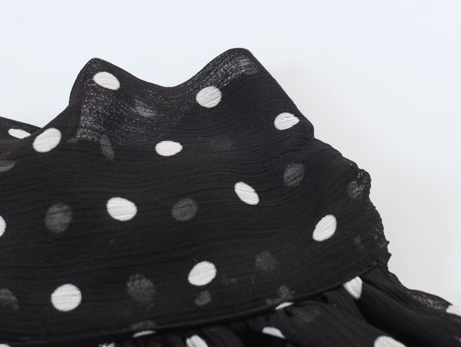Women Clothing Summer Holiday Polka Dot Hanging Collar Top