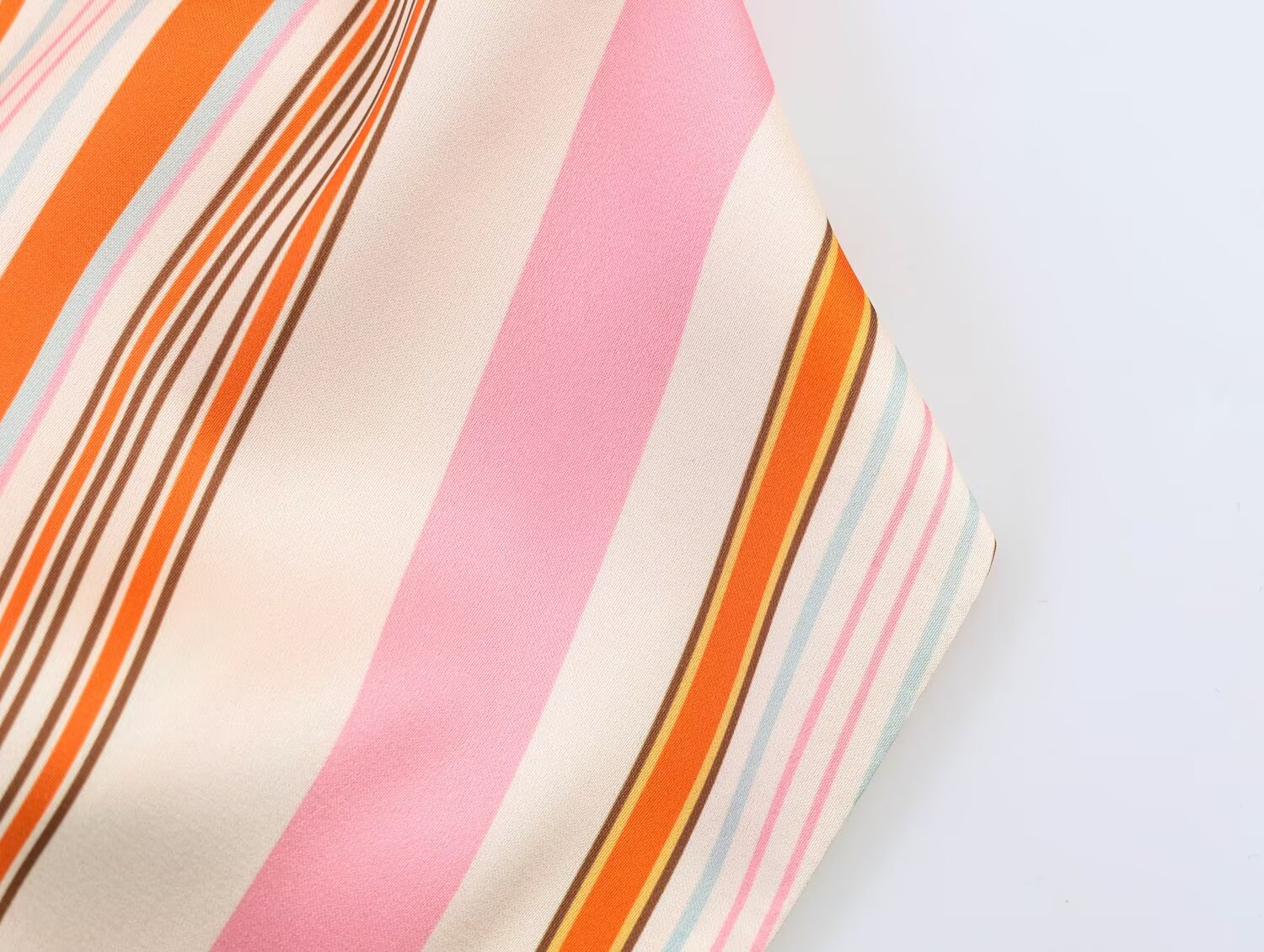 Summer Women Clothing Striped Hanging Collar Top