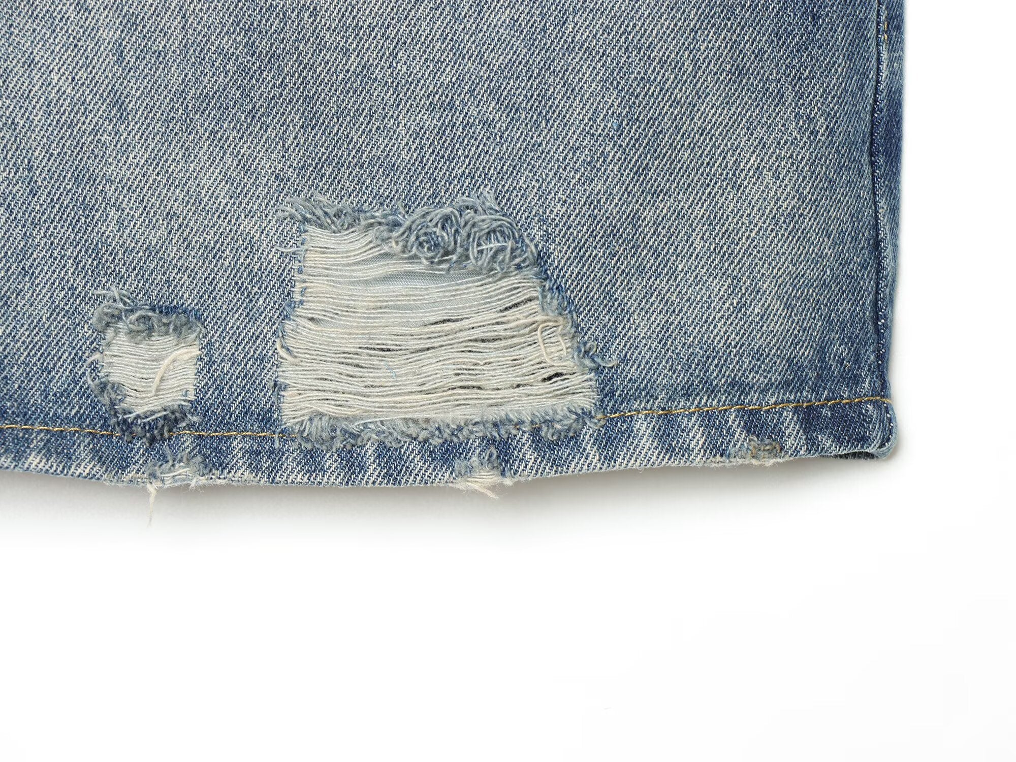 Women Clothing Denim Slim Vest Top with Belt Ripped Denim