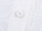 Women Casual SL round Neck Hollow Out CO Embroidered Top