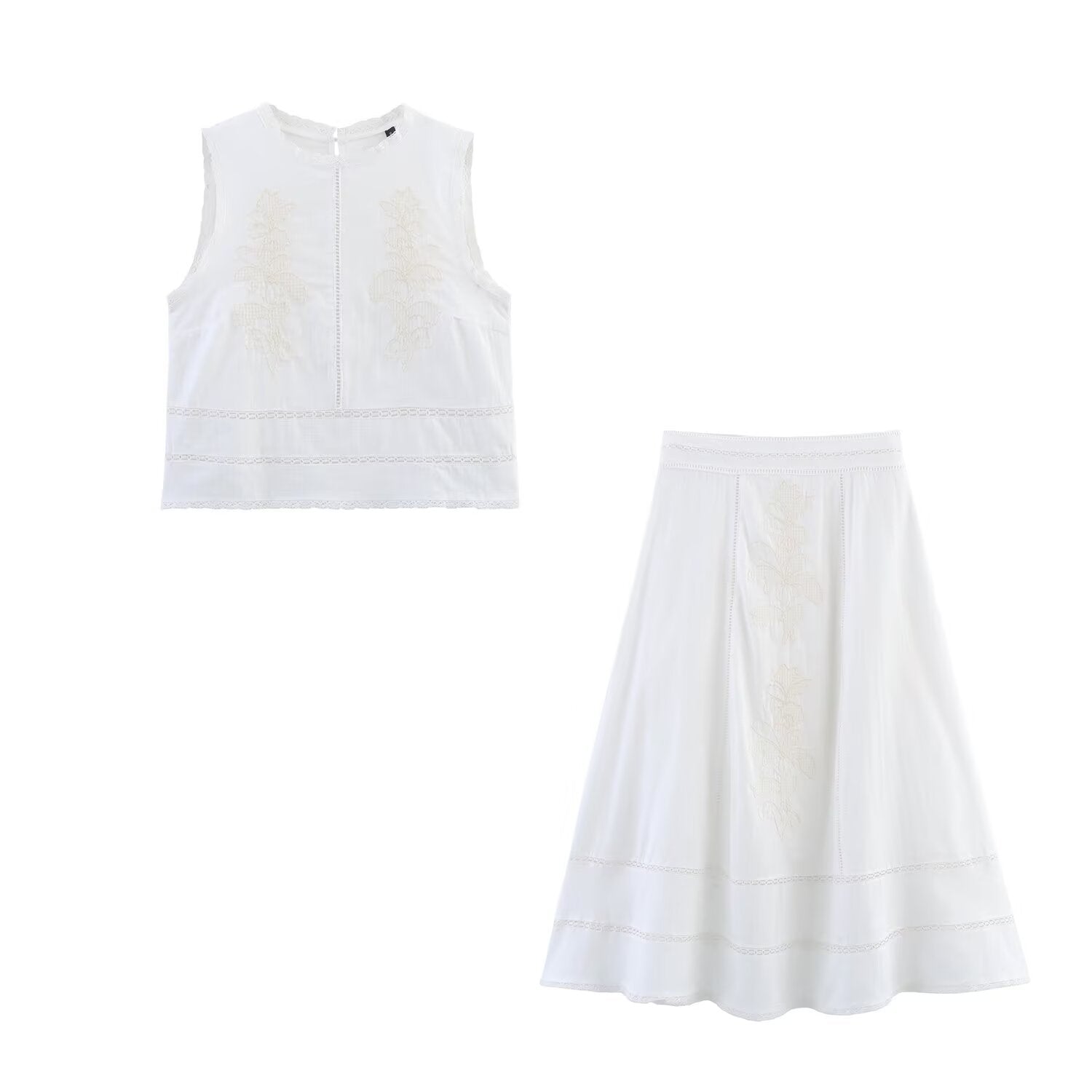 Summer Embroidery Top Series Embroidery Decoration Midi