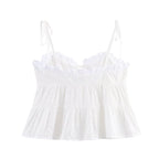 Summer Women Clothes Hollow Out CO Embroidered Solid Color