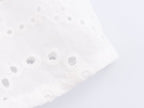 Summer Women Clothes Hollow Out CO Embroidered Solid Color