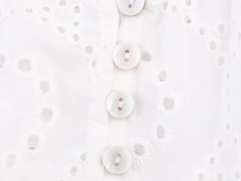 Summer Women Clothes Hollow Out CO Embroidered Solid Color