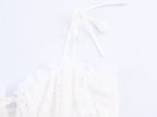 Summer Women Clothes Hollow Out CO Embroidered Solid Color