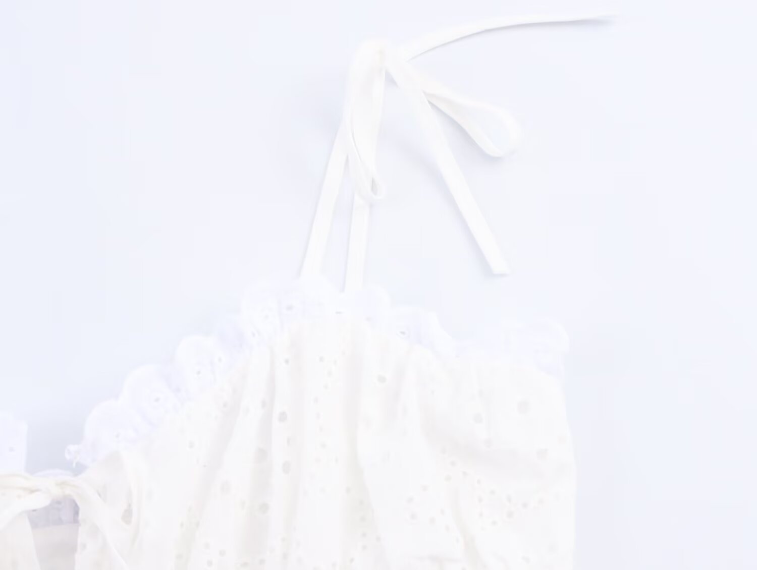 Summer Women Clothes Hollow Out CO Embroidered Solid Color