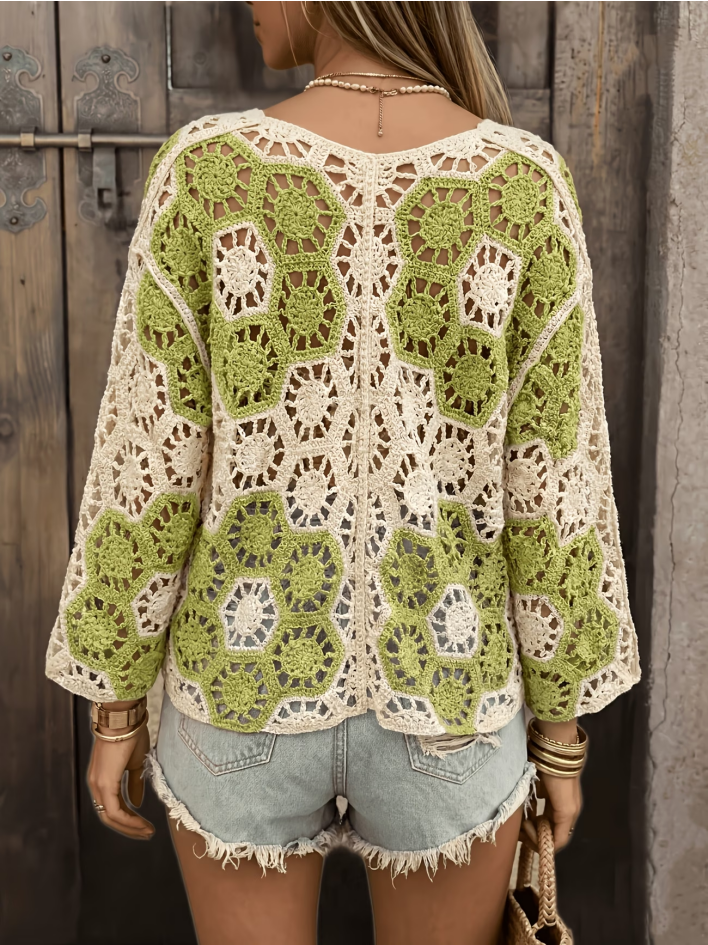 Women Summer Floral Knitted Cardigan