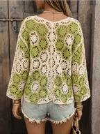 Women Summer Floral Knitted Cardigan