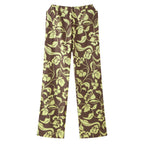 Women's Beaded Print Hanging Collar Top Split Printed Pants Sets