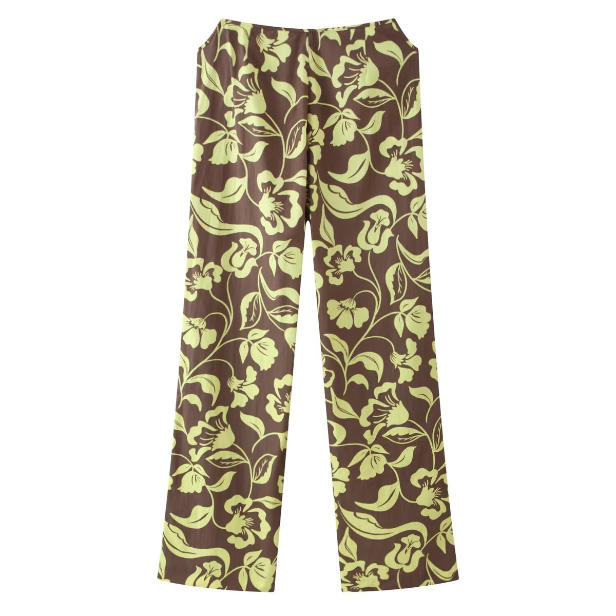 Women's Beaded Print Hanging Collar Top Split Printed Pants Sets