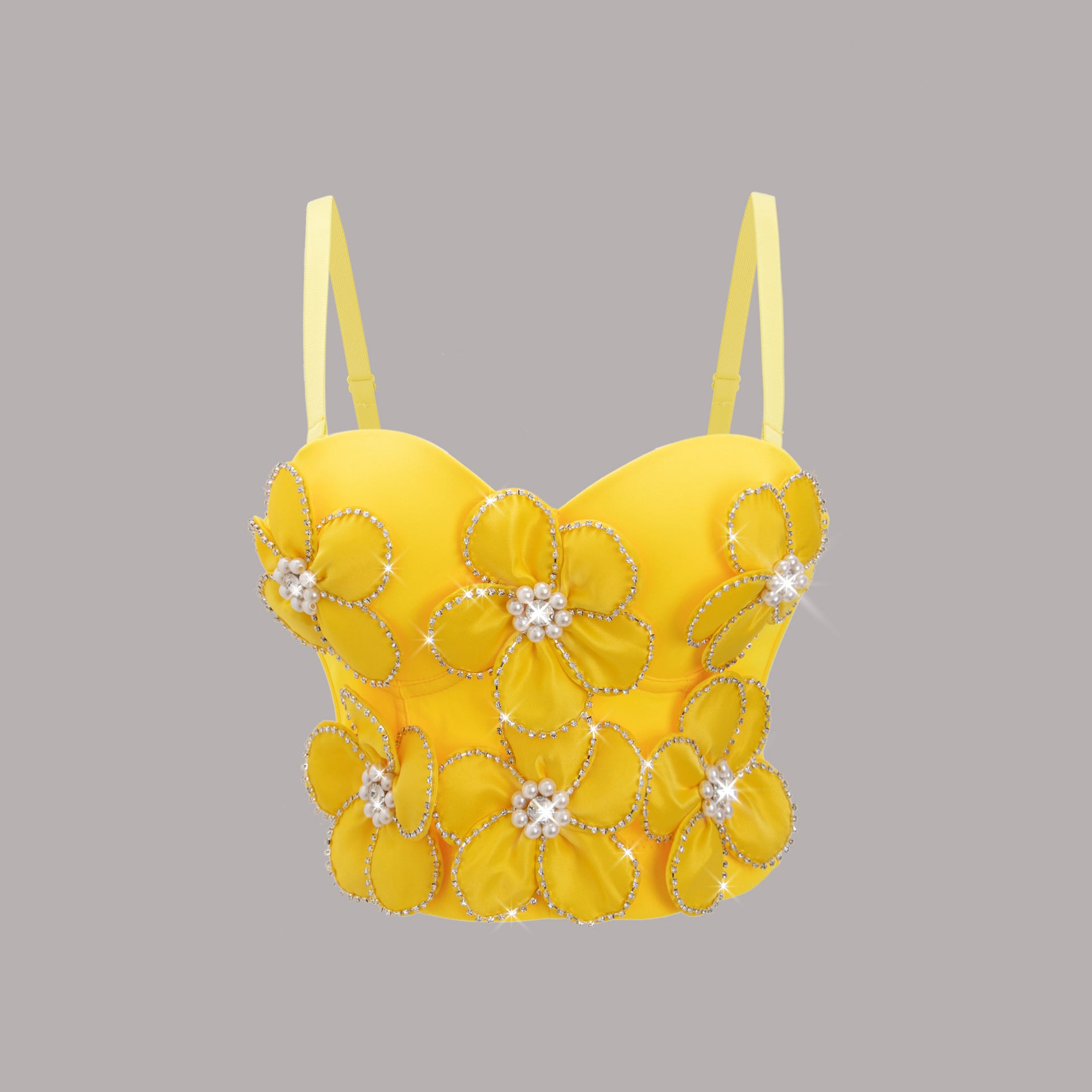 Yellow Three Corset Lingerie