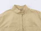 Jacket Coat Korean Stand Collar Pleating Sleeve Waist Slimming Small Short Work Clothes Coat