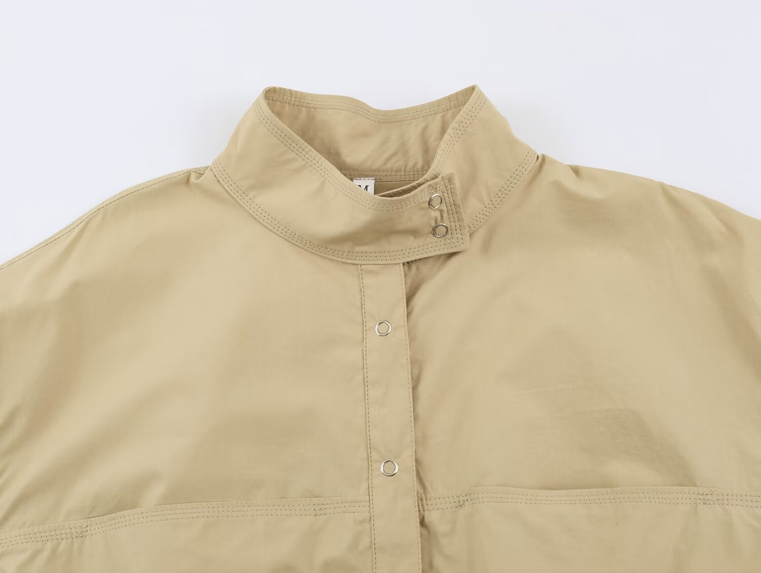 Jacket Coat Korean Stand Collar Pleating Sleeve Waist Slimming Small Short Work Clothes Coat