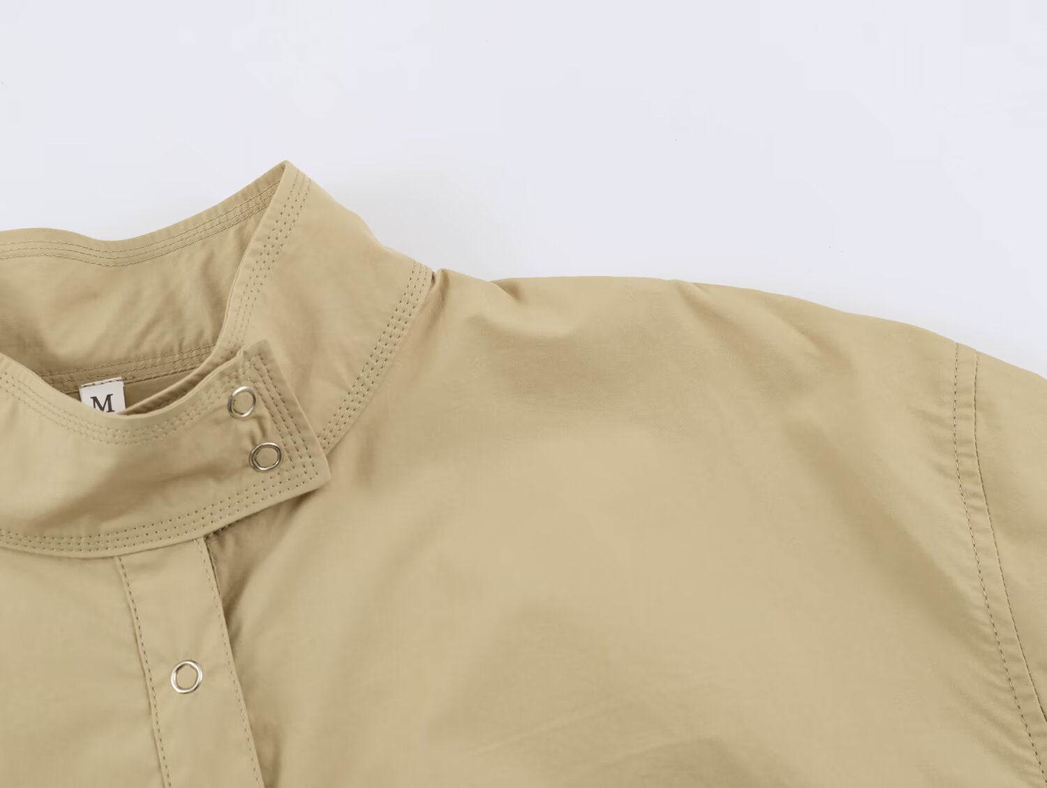 Jacket Coat Korean Stand Collar Pleating Sleeve Waist Slimming Small Short Work Clothes Coat