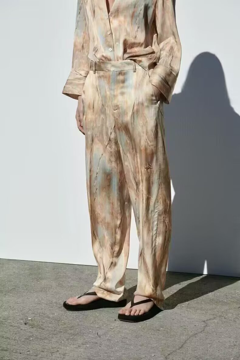 Women's Slimming Tie Dyed Straight Pants