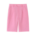 Women Clothing Summer Office Simple All Match Casual Shorts
