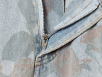 Women Clothing Printed Curling Low Waist Loose Jeans