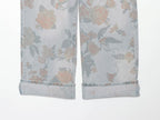 Women Clothing Printed Curling Low Waist Loose Jeans