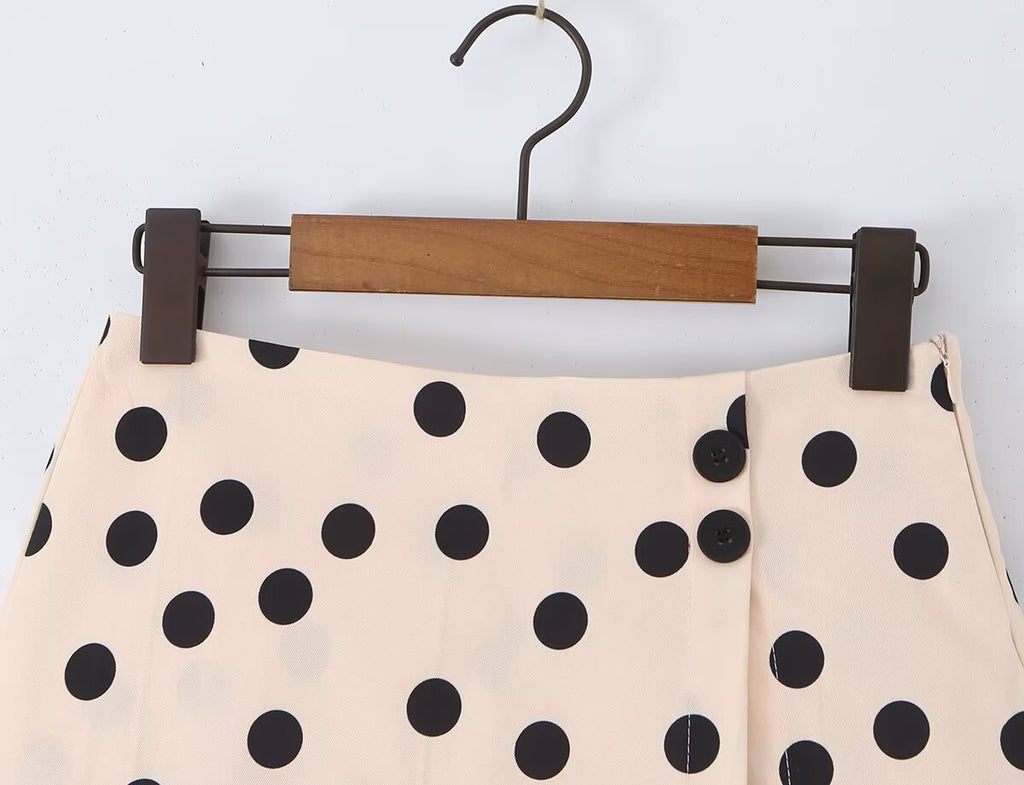 Casual Laid Back Polka Dot Skirt Women Summer Anti Exposure