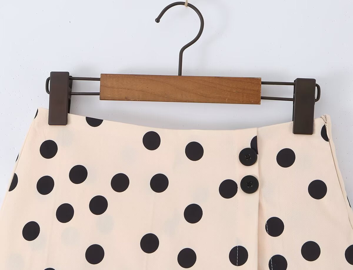 Casual Laid Back Polka Dot Skirt Women Summer Anti Exposure
