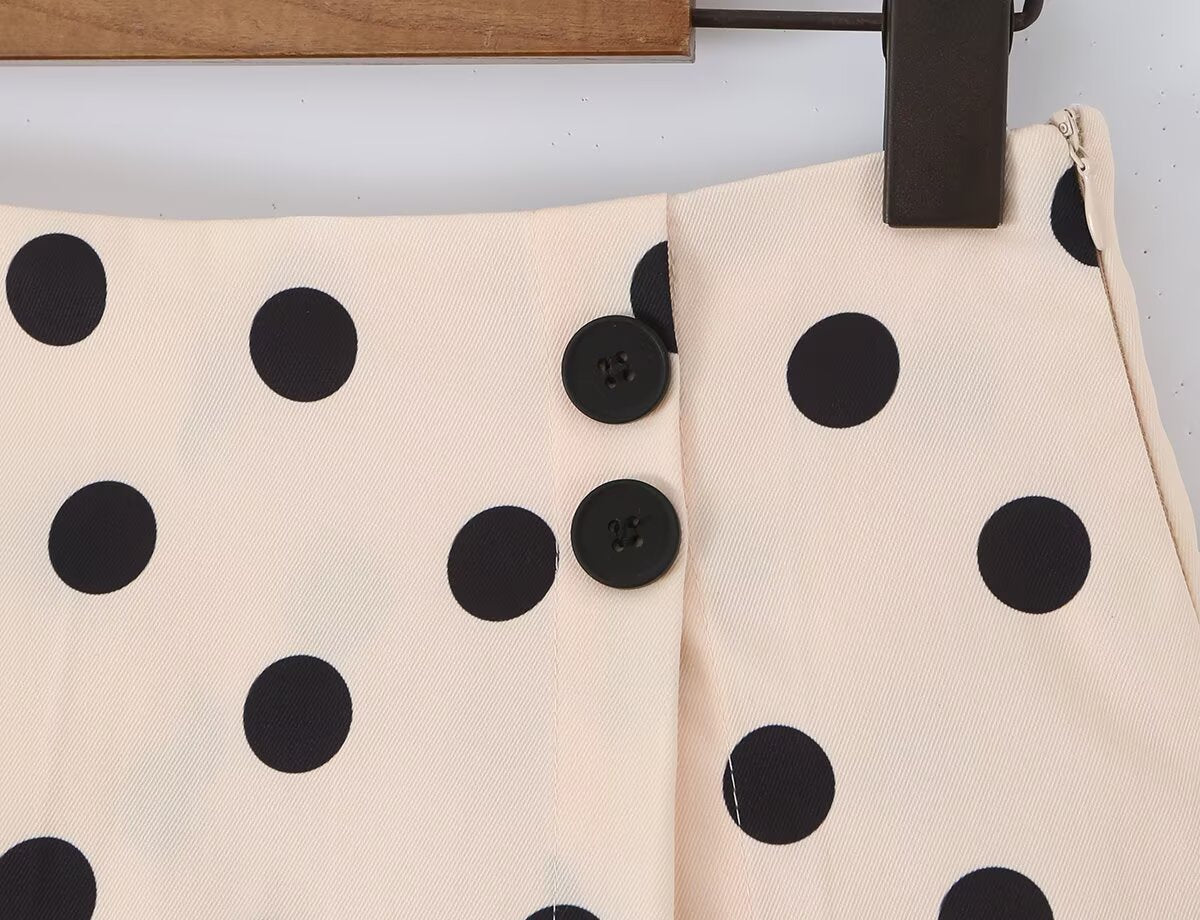 Casual Laid Back Polka Dot Skirt Women Summer Anti Exposure