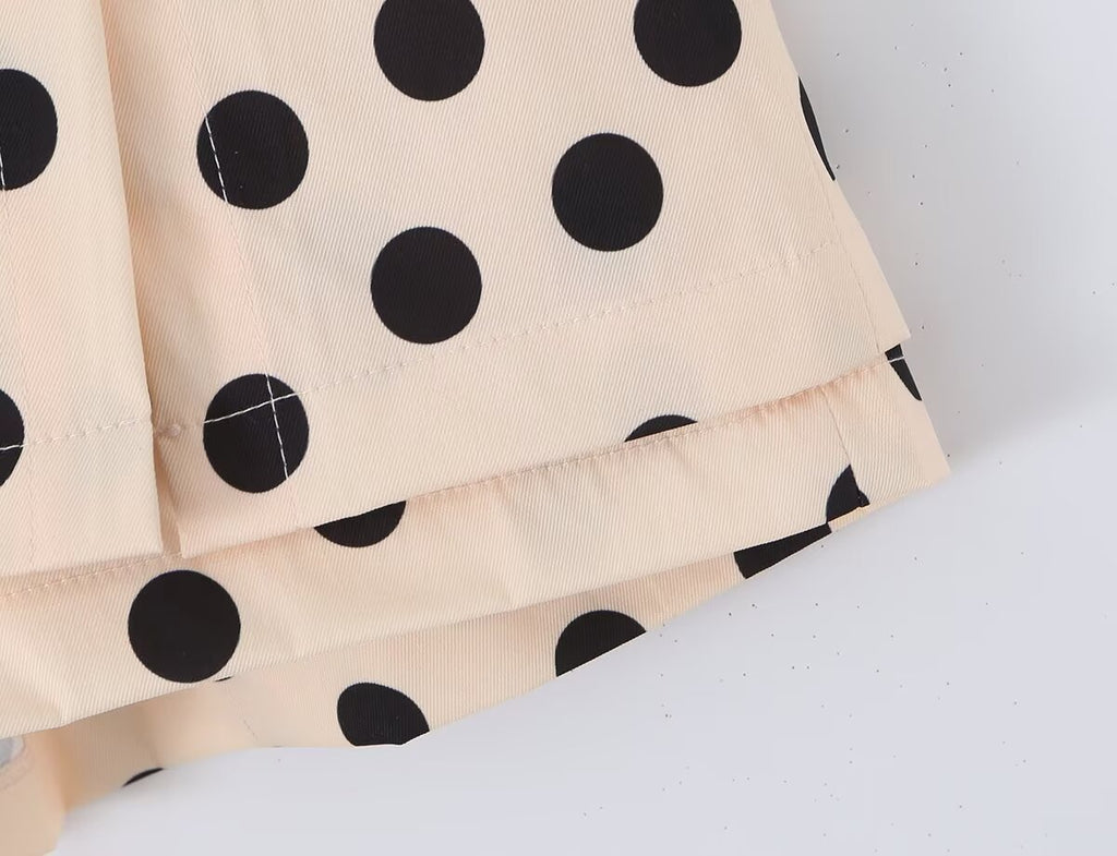 Casual Laid Back Polka Dot Skirt Women Summer Anti Exposure