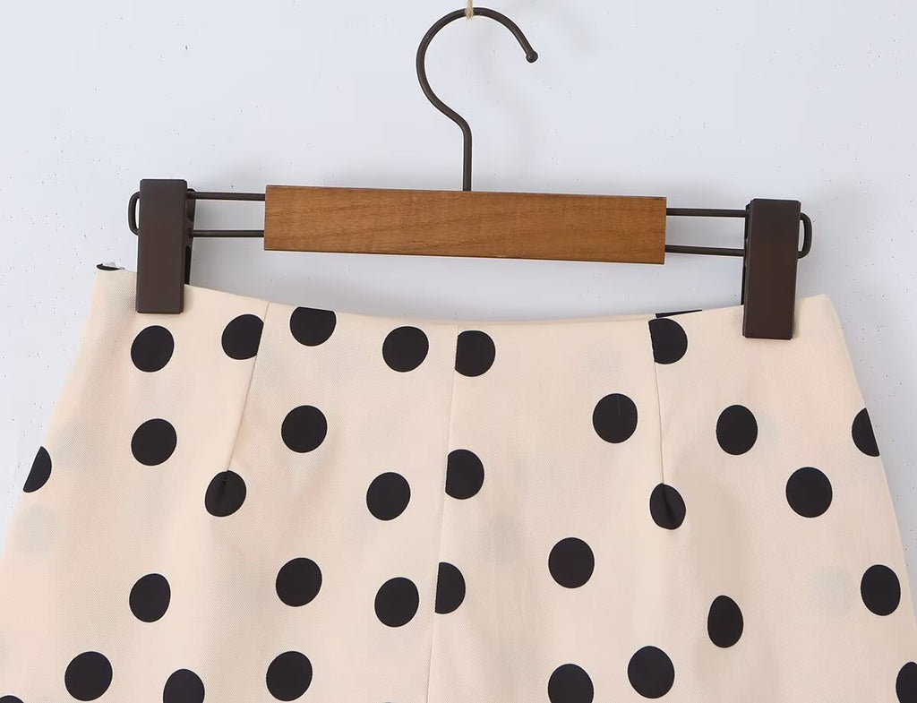 Casual Laid Back Polka Dot Skirt Women Summer Anti Exposure
