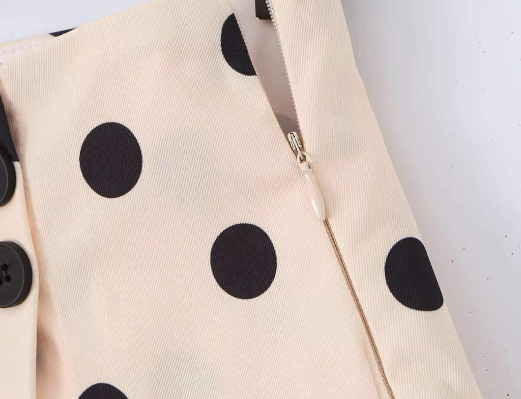 Casual Laid Back Polka Dot Skirt Women Summer Anti Exposure
