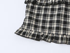 Women's Sweet Spicy Age Reducing Lace Square Collar Short Sleeve Shirt Women Summer Design Lace Up Fitted Waist Pleated Short Top