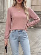 Autumn Loose round Neck Long Sleeve Stitching T shirt