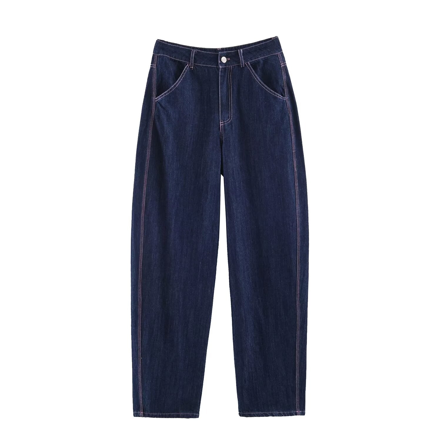 Summer Collared Neck SL Defined Waist Denim Shirt HWed
