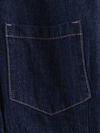 Summer Collared Neck SL Defined Waist Denim Shirt HWed